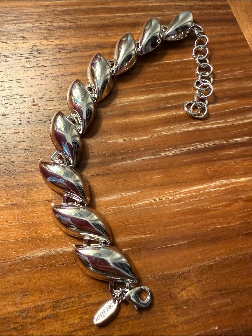Serefina x Anthropologie silver tone San Marco style bracelet